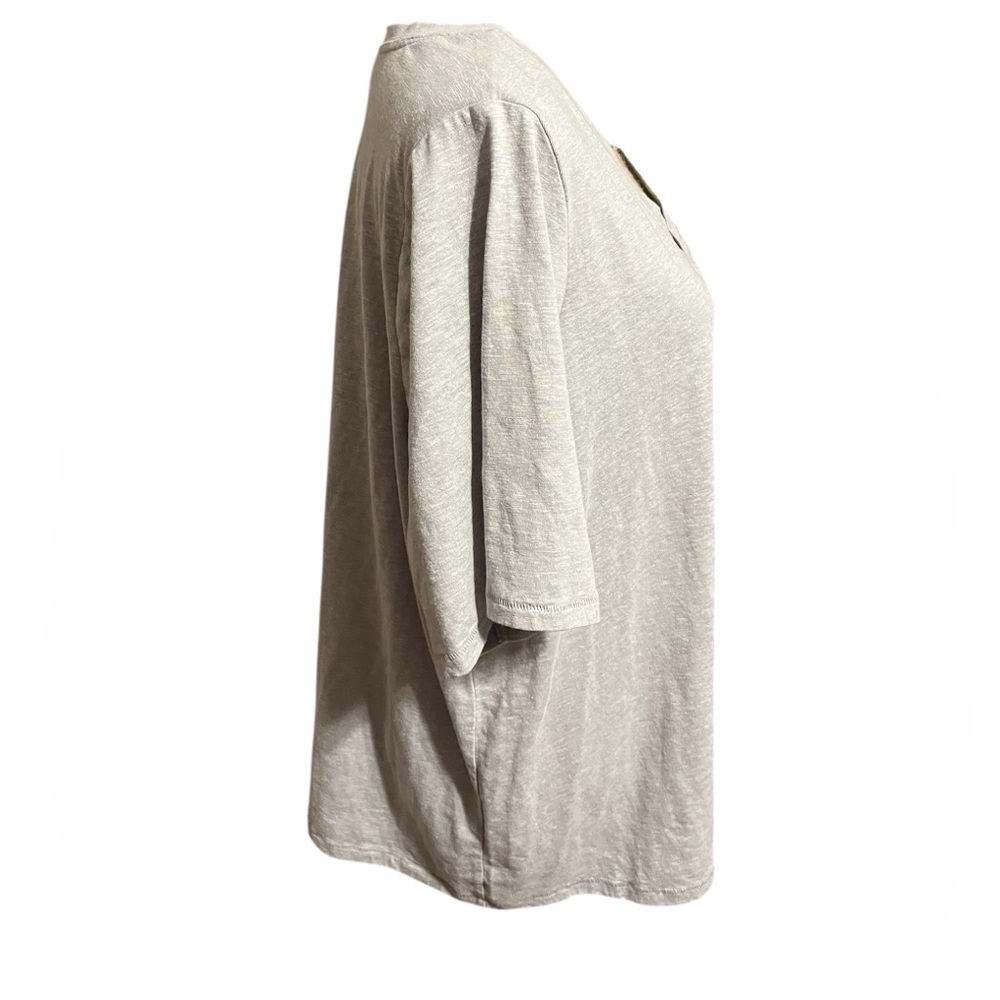 Lane Bryant silver gray classic perfect sleeve tee - Picture 3 of 7